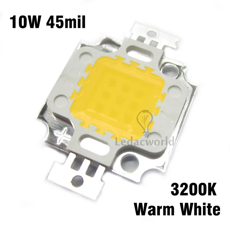 Цена 10 Вт высокомощный SMD светодиодный чип 45 мил 30 мил теплый белый чистый белый холодный белый 3000 К 4500 к 6500 к 10000 К-35000 к