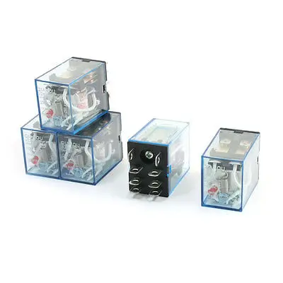 

5pcs Red LED Indicator Light AC 220/240V Power Relay DPDT 2NO 2NC HH62P
