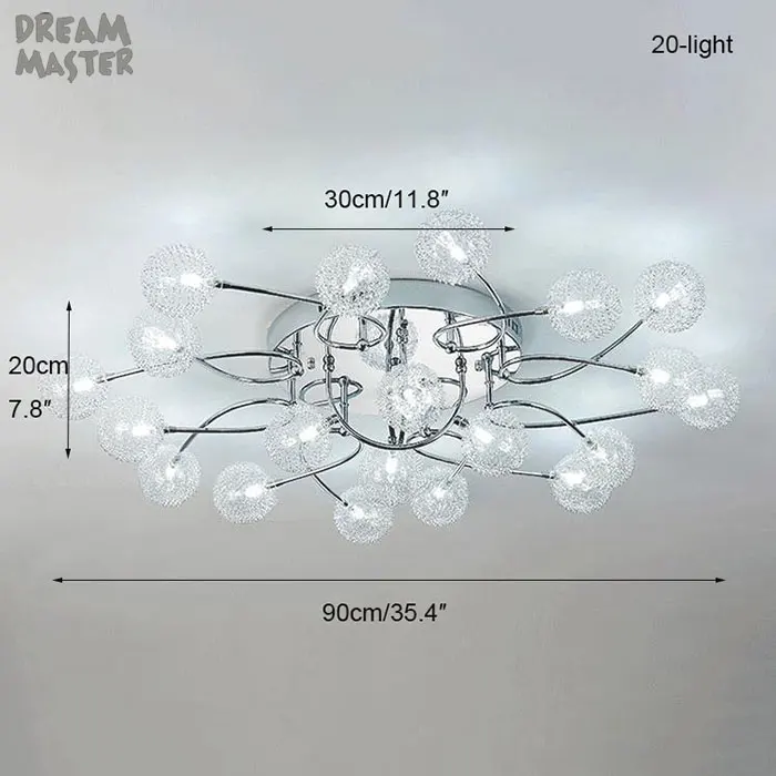 Современный Блестящий светодиодный Люстра светильник ing стеклянный потолочный светильник Lamparas De Techo подвесной светильник Lampen - Цвет абажура: 20-light