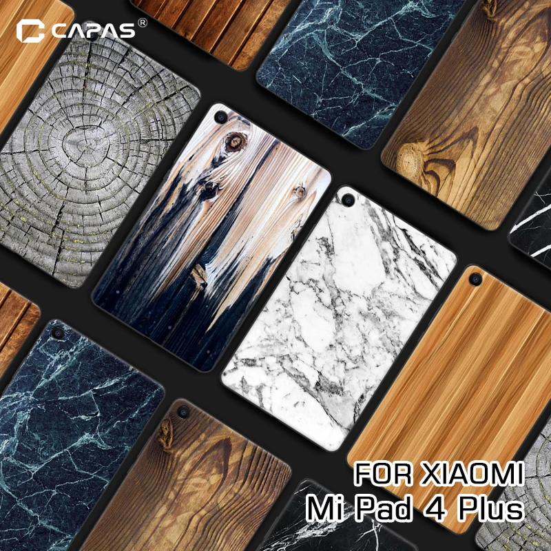 

For Xiaomi Mi Pad 4 Plus Tablet Case Cover Silicone Soft TPU Wood Stone Patterned Case Mi Pad4 Plus Cover Shockproof Funda 10.1"