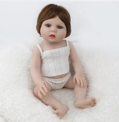 Bebes reborn 17 дюймов Полностью виниловая силиконовая кукла реборн девочка Люси
