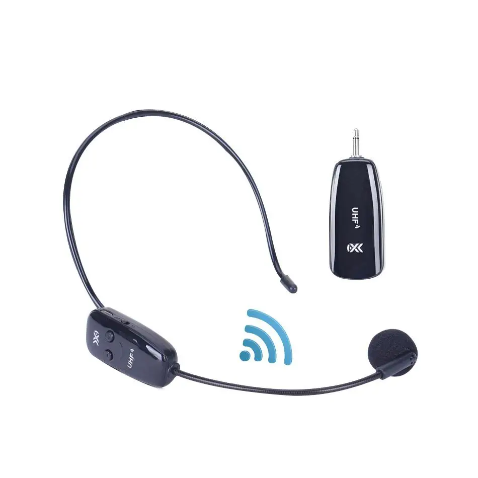 3.5MM Wireless Microphone Lapel Mics UHF Voice Amplifier Professional Head-Wear Earphone Mic for Speech Teaching | Электроника