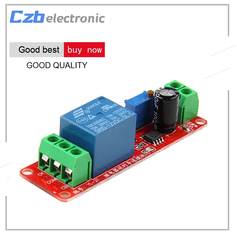 DC 12 В задержки реле Щит NE555 таймер Регулируемый Модуль 0 ~ 10 s|module 12v|module dcmodule relay 12v |