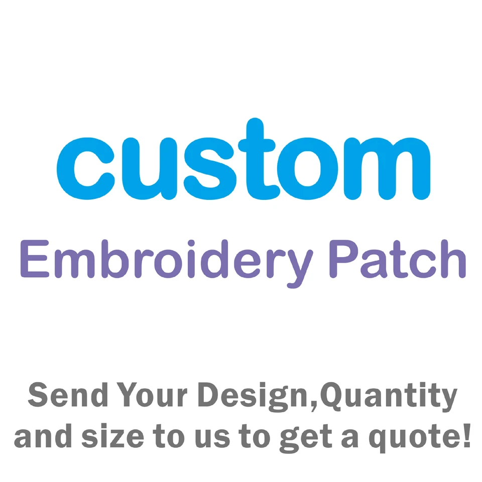 

Custom Embroidered Patch Iron on Patches Eco-friendly Handmade 3D Appliqued for Clothing Parch Embroider Bordados Free Shipping