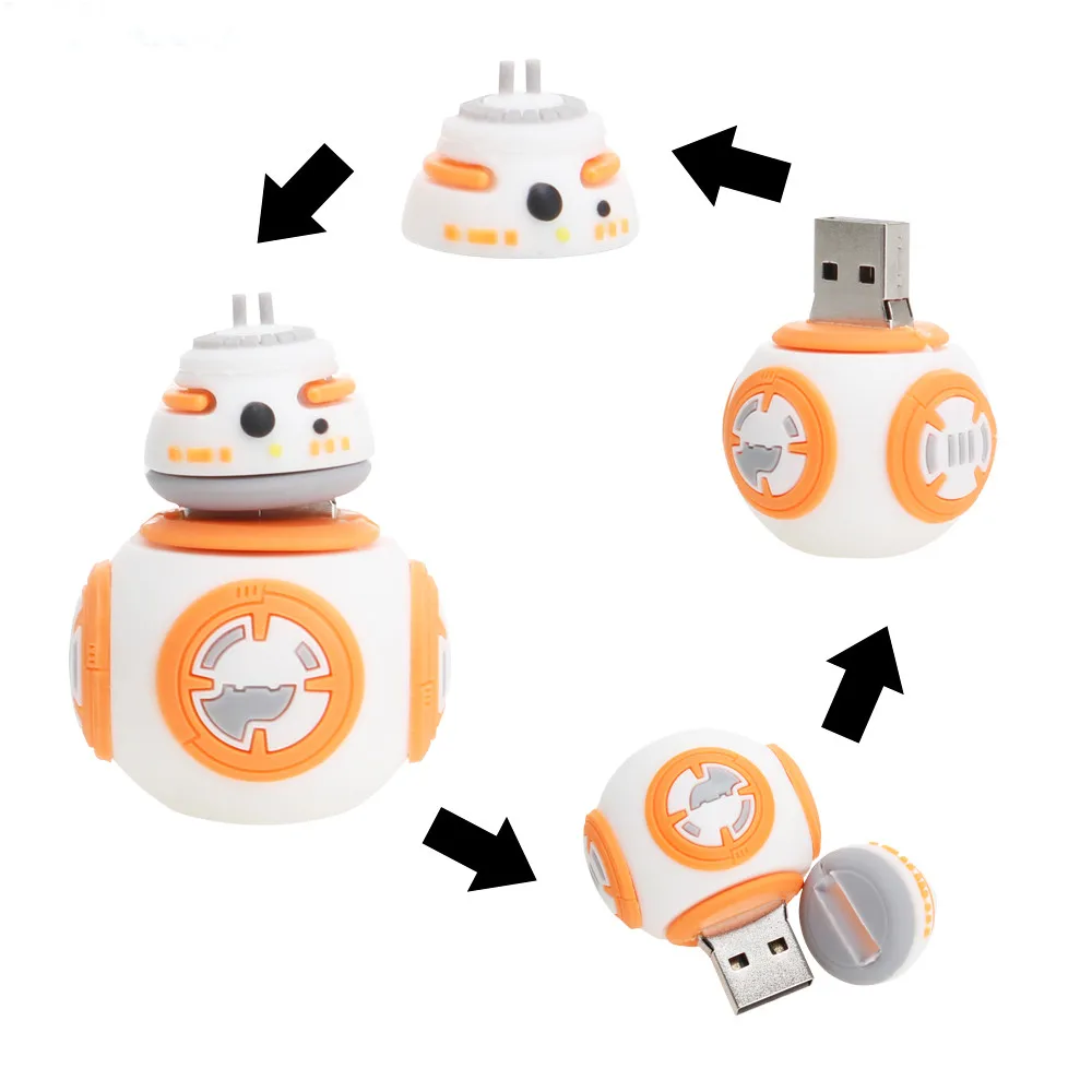Cartoon usb stick 2.0 flash memory Stick 128GB Star Wars Pen drive 4GB 8GB 16GB 32GB 64GB Pendrive USB Flash Drive free shipping