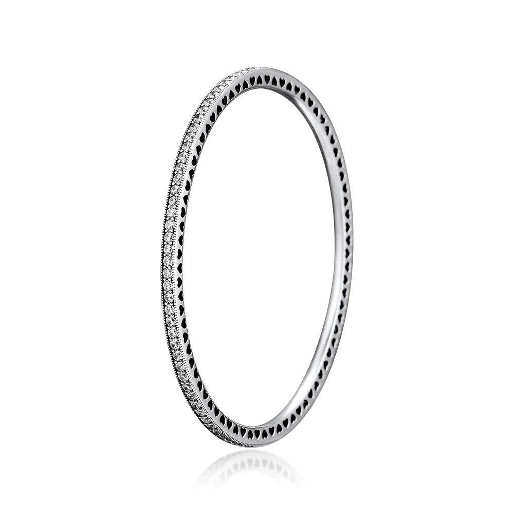 

100% 925 Sterling Silver Twinkling Forever Bangle Free Shipping