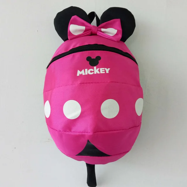 Детский рюкзак disney для детей 1-3 лет, сумка для детей, милый мультяшный Микки, сумка для маленьких мальчиков и девочек с изображением Минни, сумка для детского сада с веревкой против потери - Цвет: 2
