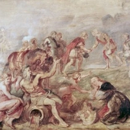 Meeting Of The Two Ferdinands 1635 Peter Paul Rubens (1577-1640 Flemish) Oil on Panel Poster Print (18 x 24)