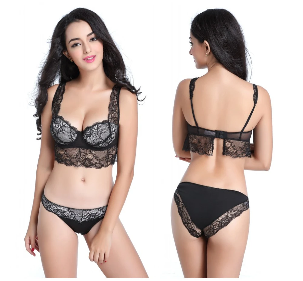 Sujetador entero Lencería Push up Sexy 1/2 Copa preciosa ropa interior reunión sujetador bragas bordado H131|bra sets lingerie|bra setlace bra set AliExpress