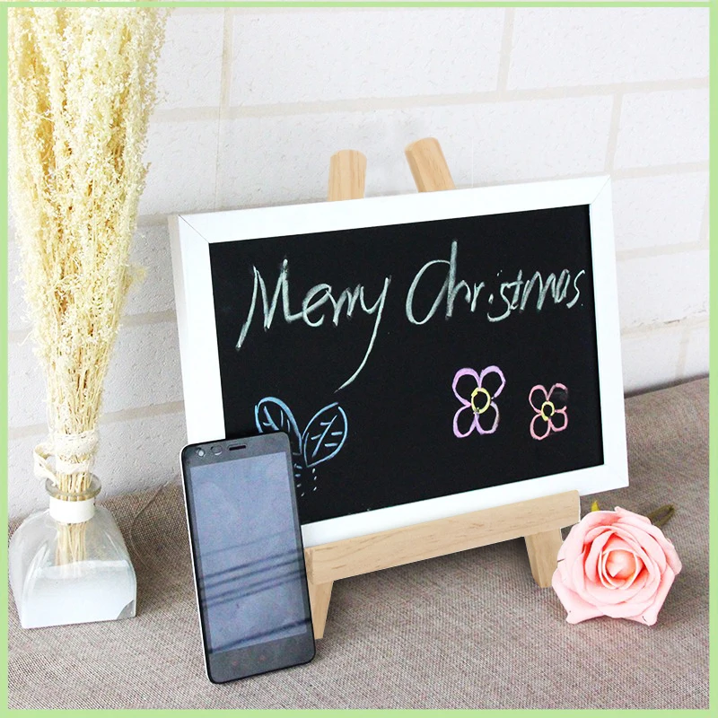 Quadro de Madeira Quadro de Madeira com Cavalete Quadro de Desenho do Boletim Cavalete Blackboard Casamento Pizarra Seca Apagar Mensagem Placas Pretas 20*30cm com 20 Quadro negro