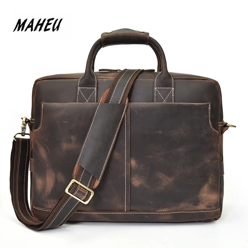 MAHEU Formal Brand Desinger Leather Briefcase Luxury Shoulder Brief Cases For Laptop Notebook Macbook Bag Genuine Leather Bags MAHEU Formal Brand Desinger Leather Briefcase Luxury Shoulder Brief Cases For Laptop Notebook Macbook Bag Genuine Leather Bags