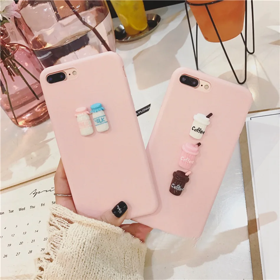 

For Huawei Honor 8x Max Case 3D DIY Milk Coffee Cartoon Pattern Phone Case For Honor V20 Note 10 9 Lite Honor Play Soft Cover