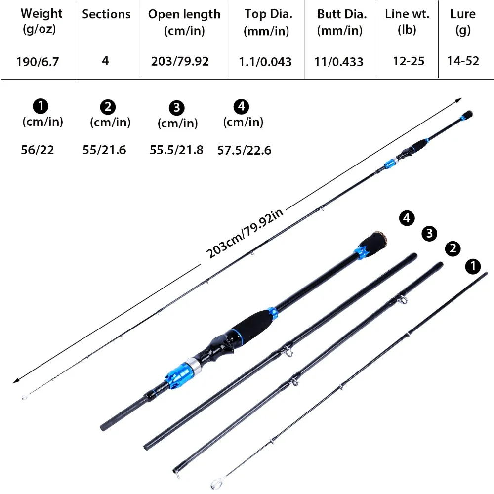 Sougayilang 1,8 м 2,1 м Приманка Удочка Литье путешествия карбоновая спиннинговая Удочка Портативный 4 Секции Удочка снасть De Pesca Полюс
