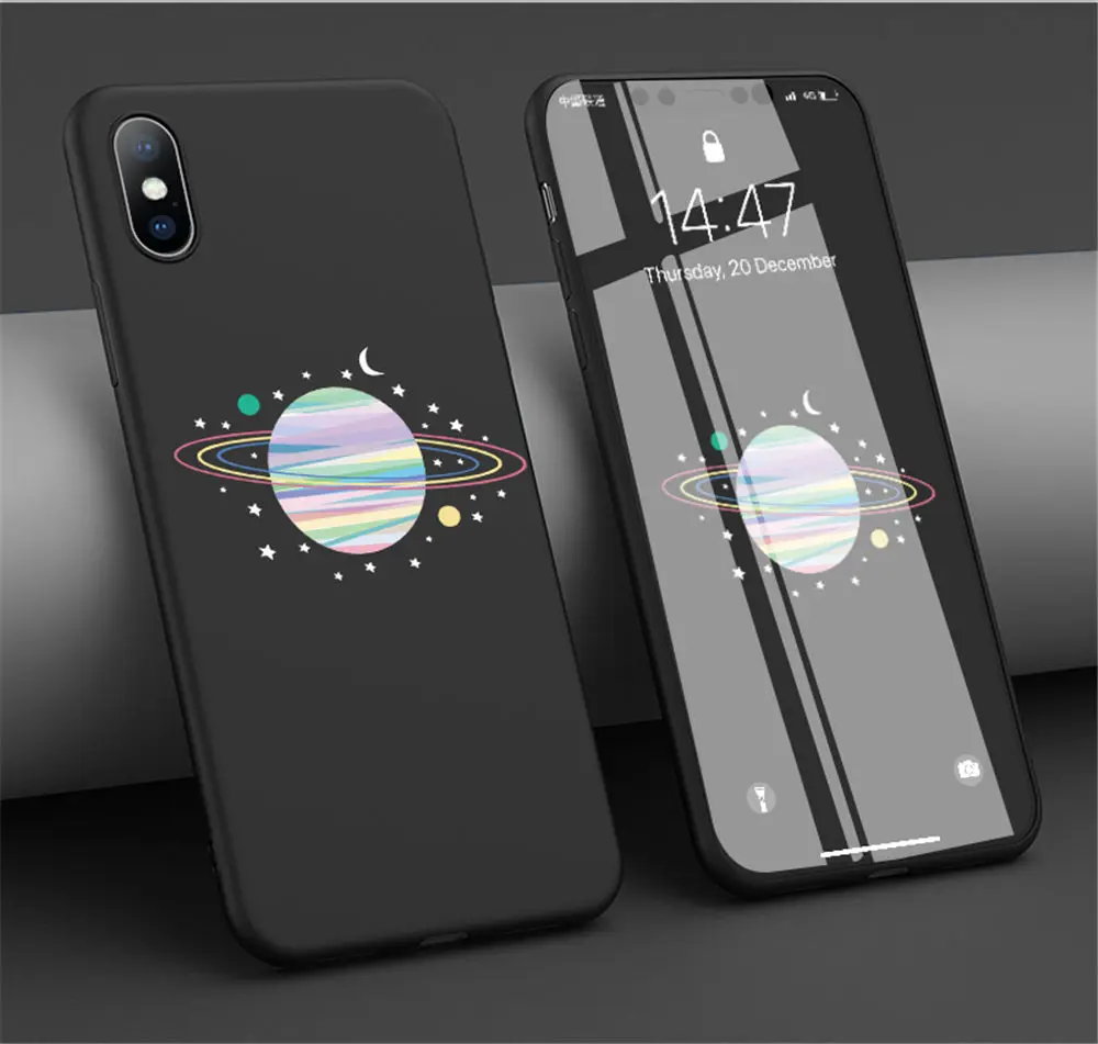 Ottwn силиконовый чехол для телефона для iphone X XS XR Xs Max 8 7 6 6s 5S SE Love Heart Space Stars Мягкий ТПУ чехол s для iphone 7 задняя крышка