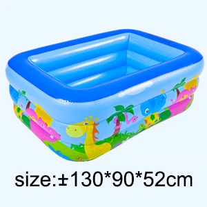 Семейный плавательный центр, надувной бассейн, большой надувной пузырь, дренажное отверстие, детский плавательный бассейн, детский водный мяч, игровой бассейн - Цвет: 130x90x50cm