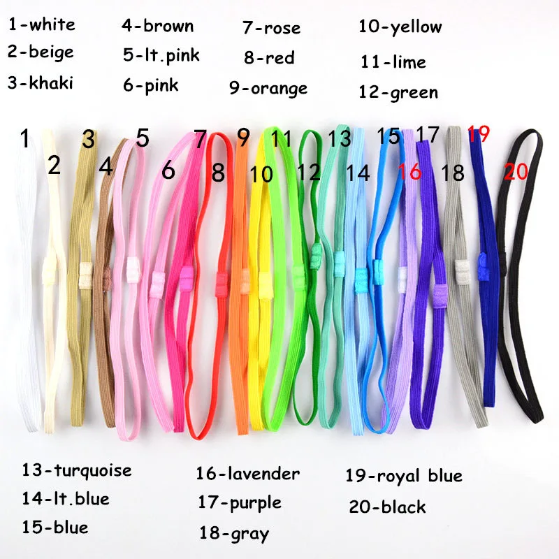 

Free shipping , 100 pcs/lot , Plain Skinny Elastic Headband - Skinny Headbands - Interchangeable - For Clips - Baby Headband
