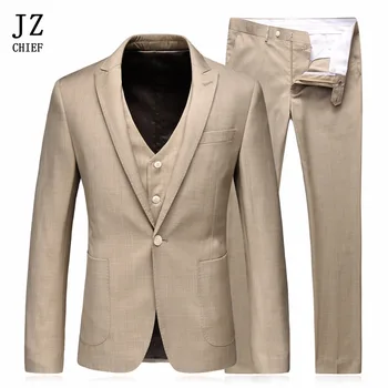 JZ CHIEF Khaki Jackets Men Suits Slim Fit Wedding Suit For Men Suit 3 pcs Jacket Pants Vest One Button Blazer Smart Casual 5XL
JZ CHIEF Khaki Jackets Men Suits Slim Fit Wedding Suit For Men Suit 3 pcs Jacket Pants Vest One Button Blazer Smart Casual 5XL