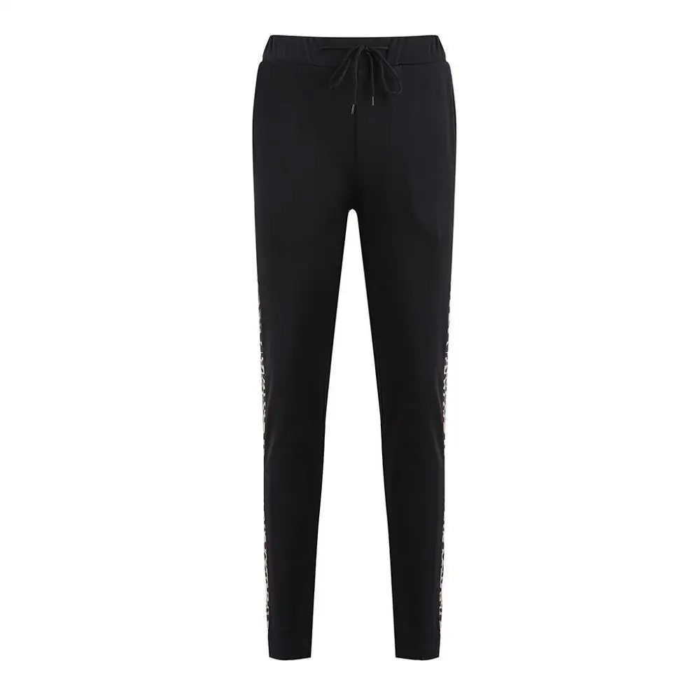 Новинка, модные повседневные Мягкие женские леопардовые леггинсы для бега, длинные штаны, спортивные повседневные штаны для тренировок - Цвет: Black