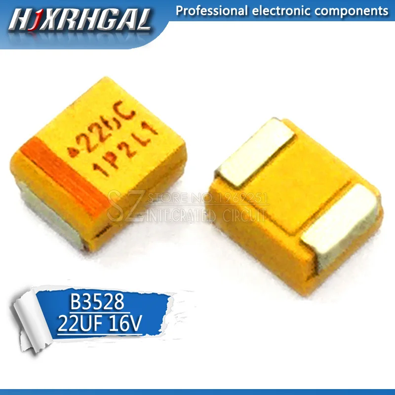 20 шт. B 3528 22 мкФ 16V 226C 226 SMD Танталовый конденсатор hjxrhgal | Электронные компоненты и