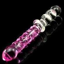 Glass dildo Anal Butt Plug Crystal Glass Female Male Toys with Plump Balls and Ultra Smooth Surface