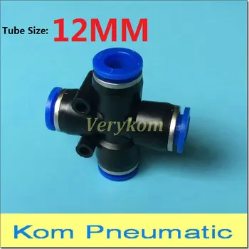

Wholesale 100pcs/lot Verykom Pneumatic APZA 12MM Air Tube Pipe Fitting Hose Connector PZA-12 Plastic Cross Union X PZA-12 APZA12