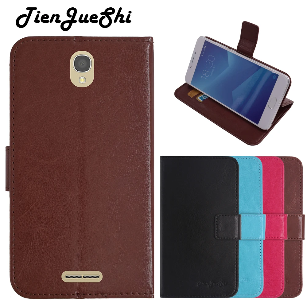 

TienJueShi Book-Stand Silicone Protect Leather Cover Shell Wallet Etui Skin Case For Alcatel One Touch Pop Star 4G 5070X 5070D