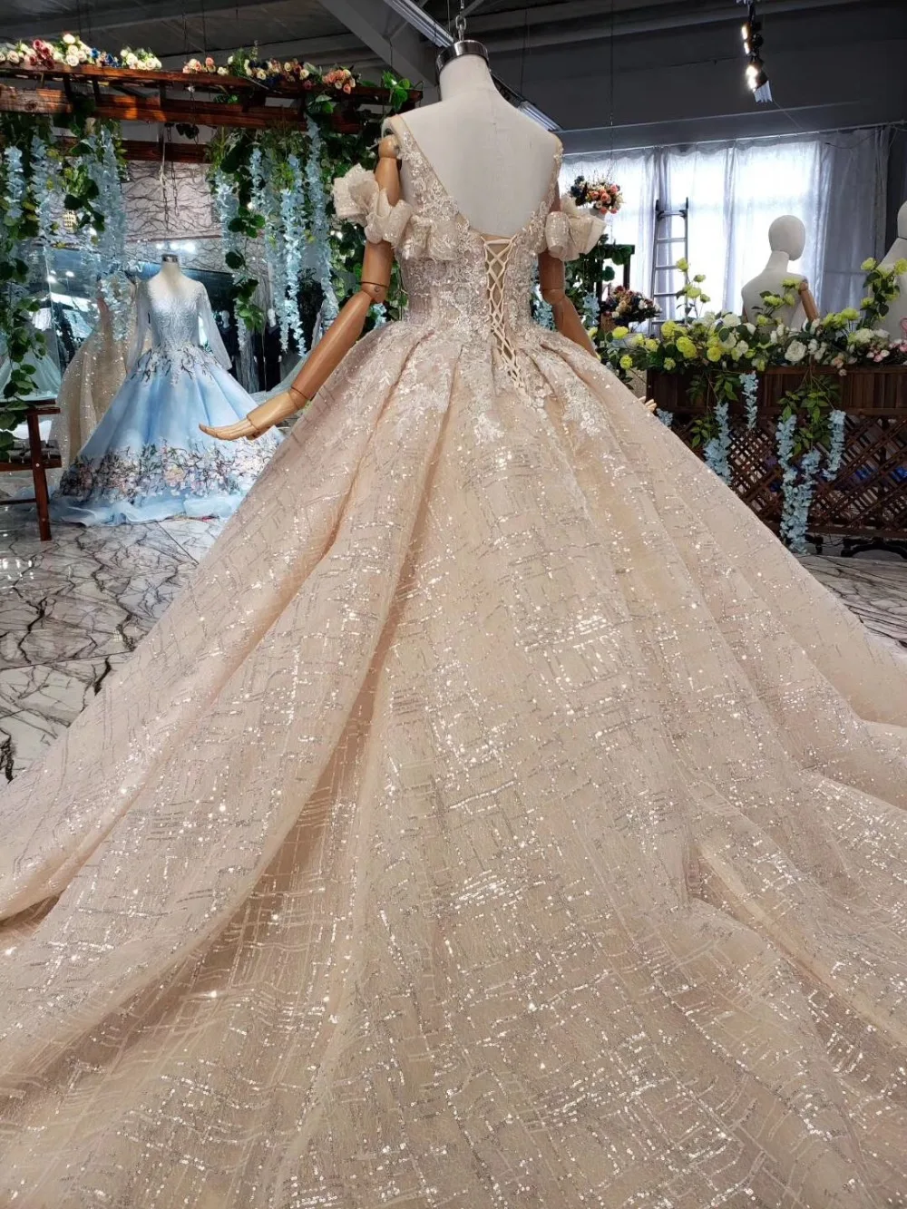 off the shoulder wedding gowns