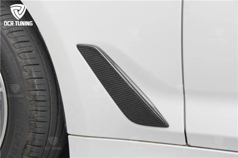 G30 Carbon Fiber Fender Car Front Side Air Vent Cover Trim for BMW 5 Series G30 2017 + (2)