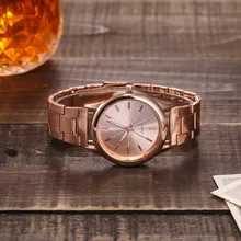 À la mode dames montre mode coréen Rose or Quartz montre-bracelet femme horloge en acier ceinture femmes montre robe montre-bracelet Relogio XQ