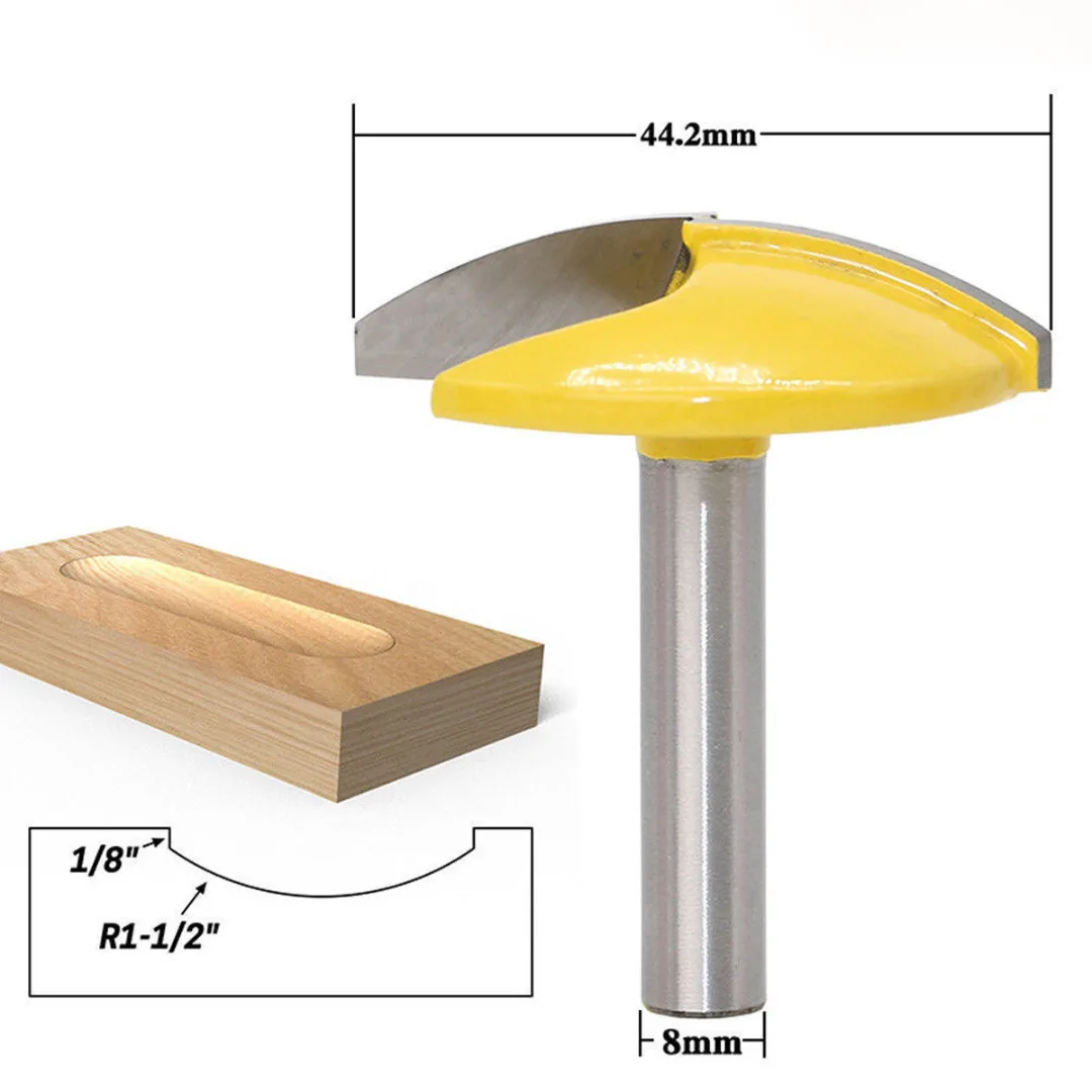 

1Pcs 8mm Shank 1-1/2" Radius Small Bowl Router Bit 1-3/4" Wide Door Tool Accessories