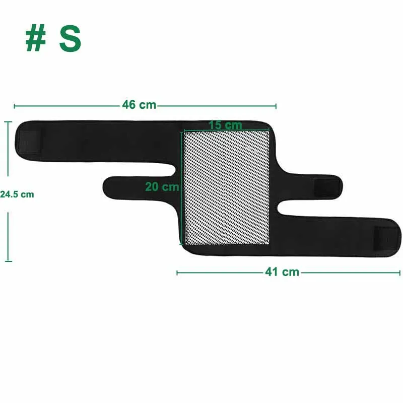 Забота о здоровье САМОНАГРЕВАЮЩАЯСЯ турмалиновая повязка на колено бандаж поддержка колена Магнитная Терапия Наколенники товары для здоровья - Цвет: S