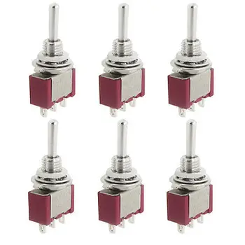

AC 250V 2A 120V 5A ON/OFF/ON SPDT 3 Pins Miniature Momentary Toggle Switch