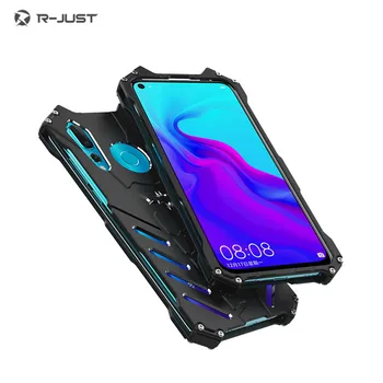 

R-JUST Phone case for Huawei NOVA 4 Metal Aluminum Shockproof Dropproof Protect Cover for nova 4 Armor anti-knock cases