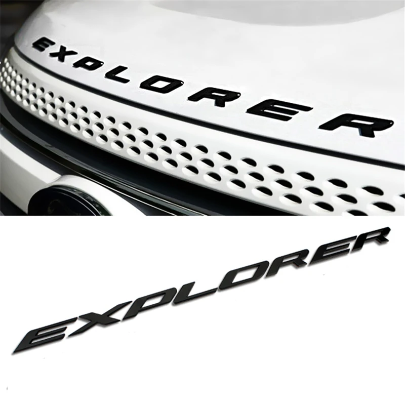 for Ford Explorer 3D EXPLORER Letters Sticker Hood Emblem Logo Stickers