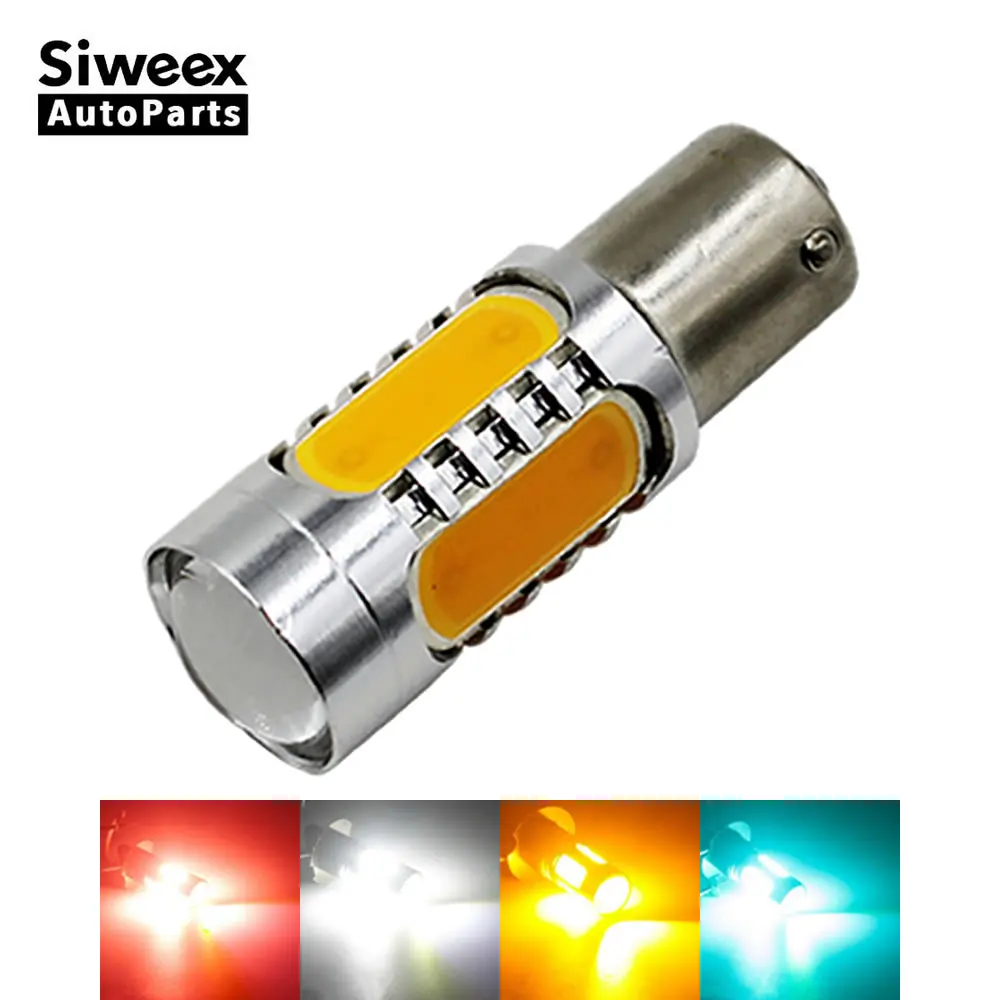 1X 1156 BA15S S25 P21W 7.5W LED COB Turn Signal Lights Reverse Bulbs