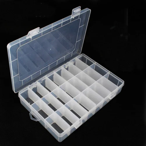 Коробки для ювелирных изделий пластиковые акриловые косметические NailArt Pill Box чехол портативный контейнер для хранения деталей камни инструменты Y2663 - Цвет: 19.3x13.3x2.2cm