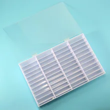 Горячая Распродажа, коробка для хранения поддельных гвоздей, 44 отделения, декоративный контейнер для дизайна ногтей, чехол для демонстрации ложных ногтей