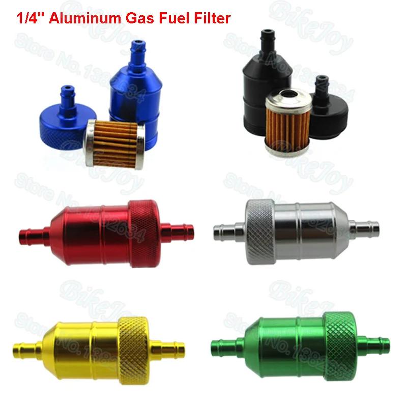 1/4" 5/16" Aluminum Gas Fuel Filter For Dirt Pit Bike ATV Quad Go Kart