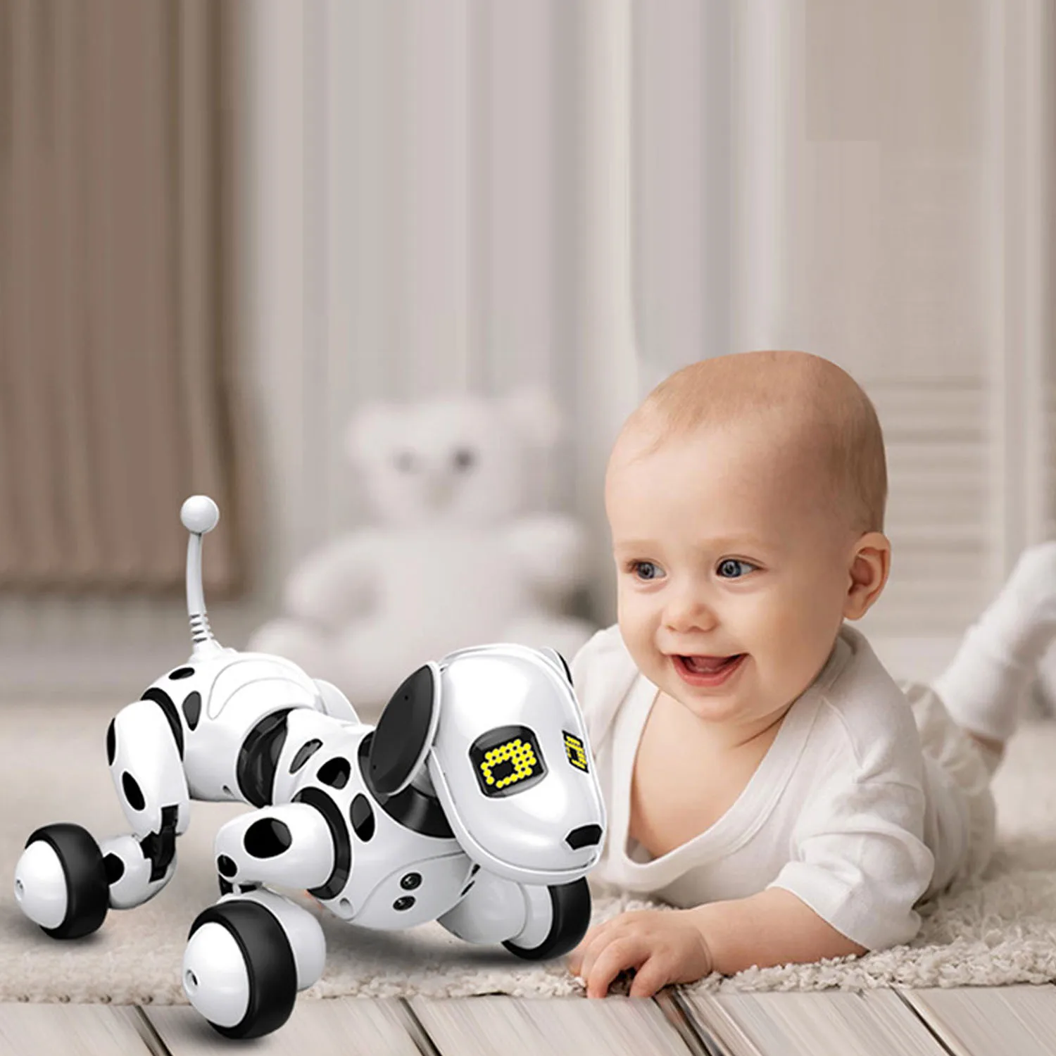 Милый Радиоуправляемый пульт дистанционного управления беспроводной интерактивный робот игрушка для щенка для мальчиков и девочек