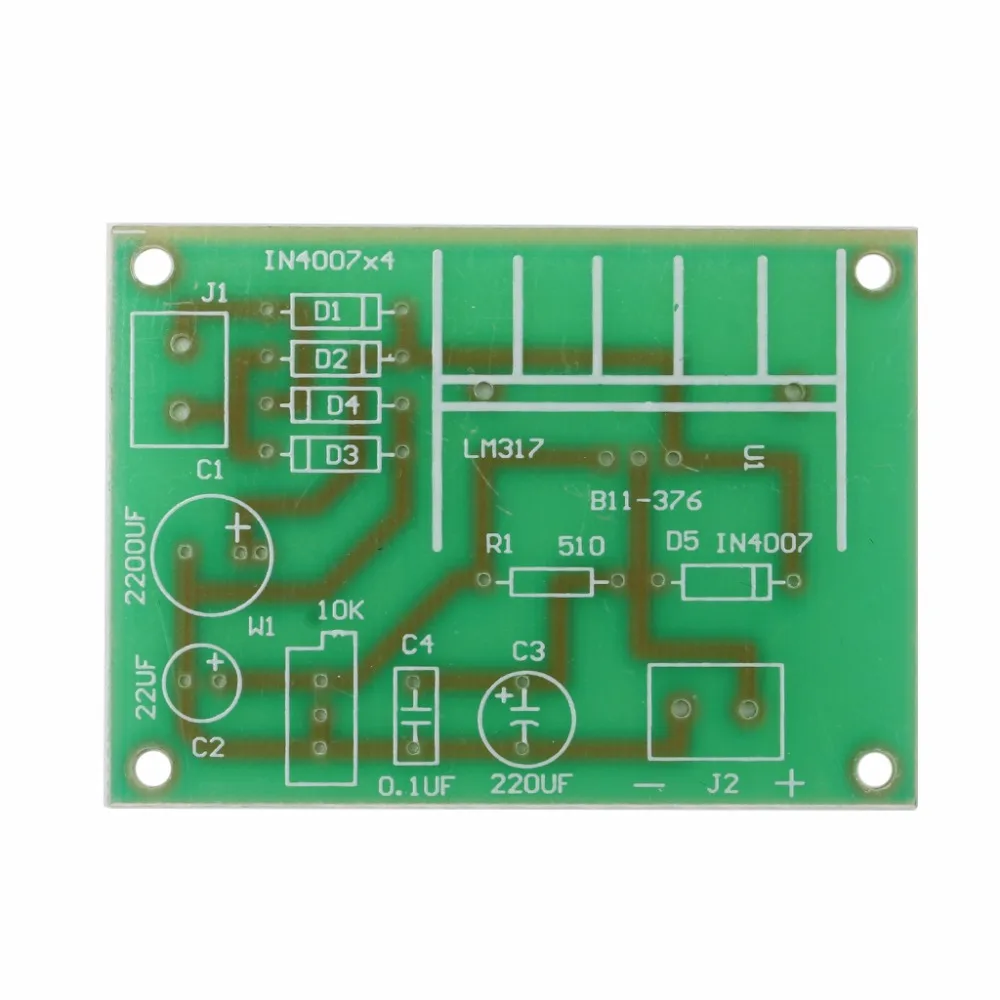 LM317 регулируемый блок питания с выпрямленным входом AC DC DIY Kit интегральные схемы и Прямая поставка