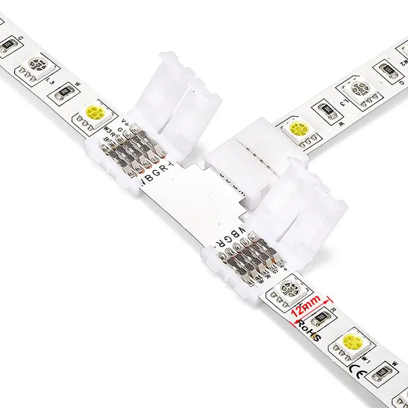 Коннекторы RGBW для светодиодных лент 12 мм 5 контактов|led strip connector rgbw|rgbw led connectorled pcb |