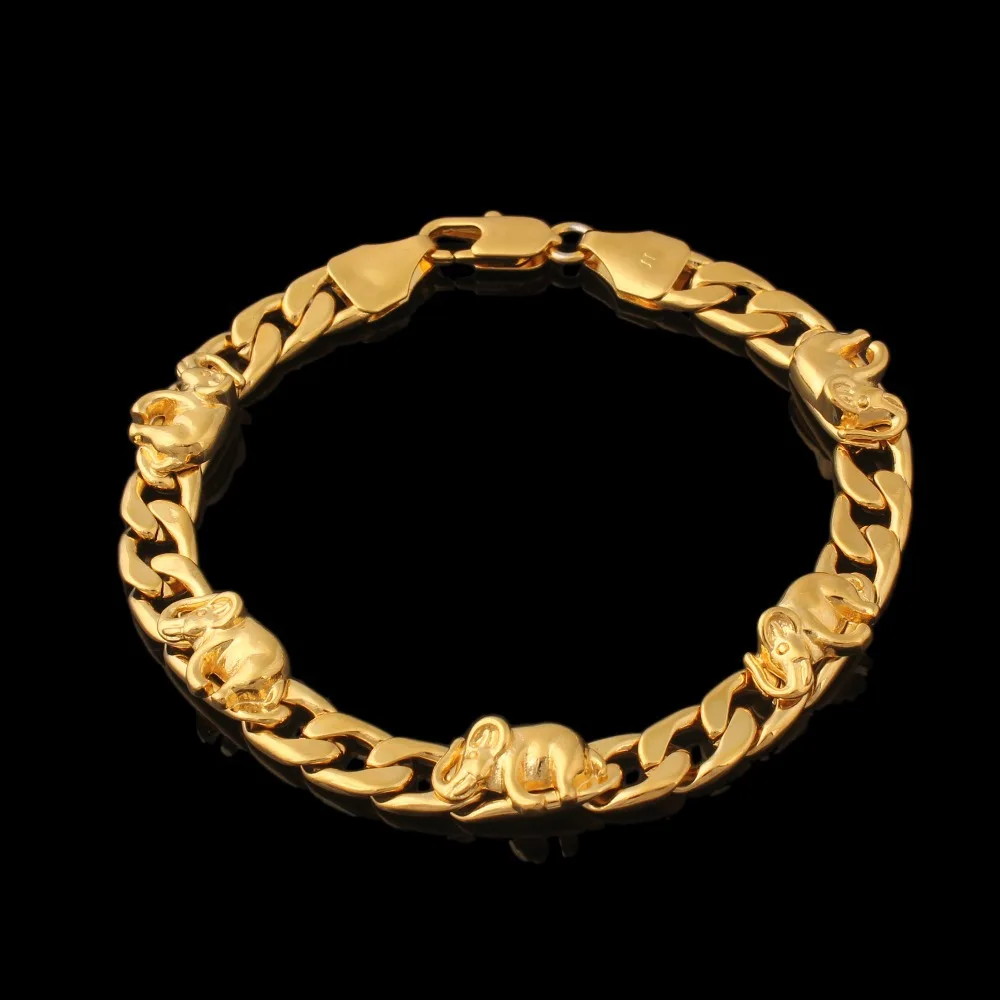 

Charm Bracelets For Women Fashion Jewelry Sale Trendy gold color Link Chain Lovely Elephant Bracelets and Bangles