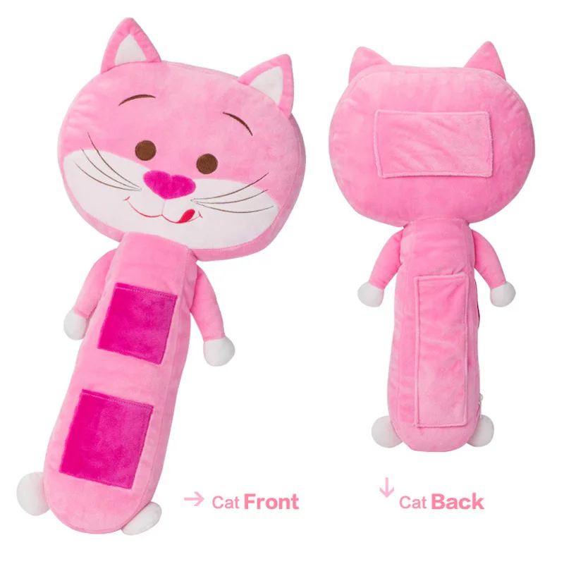 Розовое нижнее белье с принтом кота ремня безопасности; Bebe; PP хлопок ремней безопасности плечевыми накладками для детей Автомобильная подушка с принтом «обезьяна» ремня безопасности
