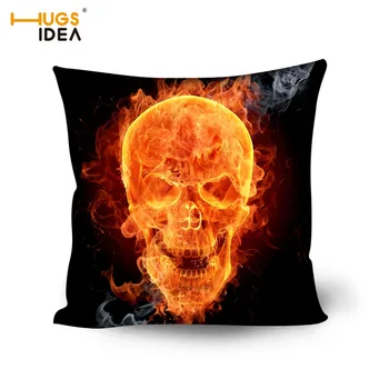 

HUGSIDEA Vintage Punk Skull Decorative Cushion Cover for Sofa Car Office Bedding 45x45cm Pillowcase Home Decor Pillow Case Cover
