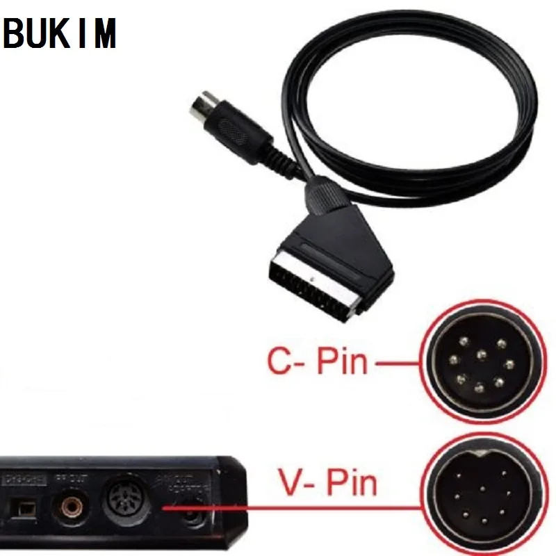 

BUKIM NEW EU Plug Scart Cable For SEGA Genesis Mega Drive 1 V-Pin PAL