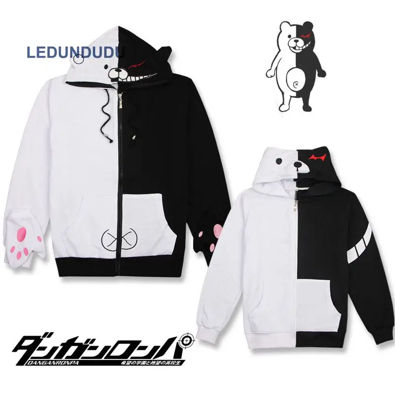 Мода Danganronpa Monokuma толстовка с капюшоном Медведь Монокума толстовки Аниме косплей
