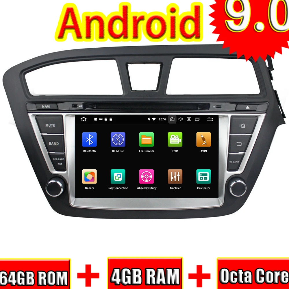 Topnavi 8 ''Android 9,0 DVD для автомобиля плееры для hyundai I20 LHD- Plug& Play автомобильный навигатор Bluetooth Авто gps стерео