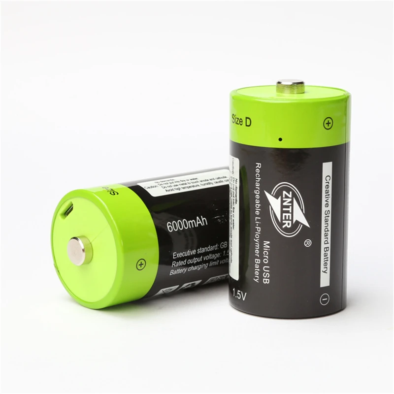 ZNTER D Size Rechargeable Battery For Camera Drone with USB Cable1.5V