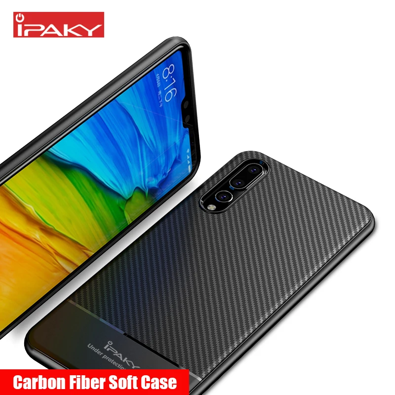 Original iPaky For Huawei P20 Pro Case P30 Soft Silicone Carbon Fiber Back Cover For Huawei P30 Pro P 20 30 Phone Cases