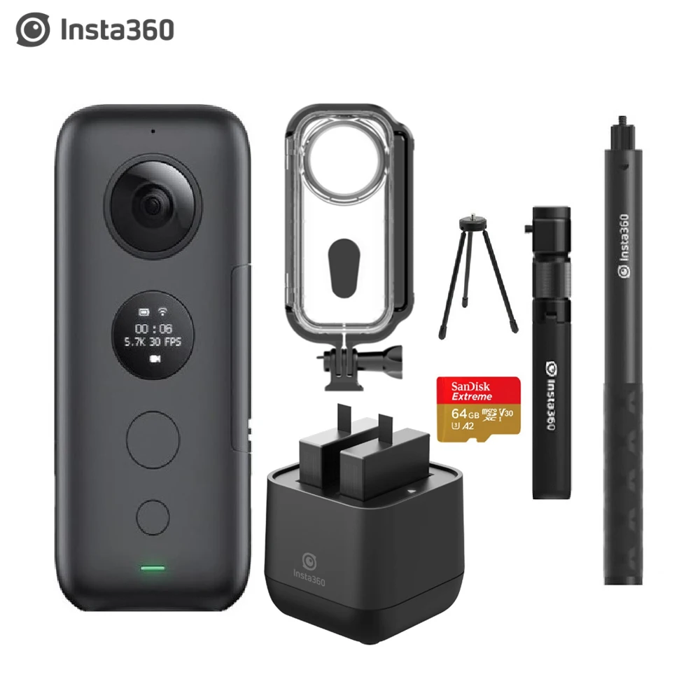 

Insta360 ONE X Sports Action Camera with Venture Case &Battery Charger 5.7K Video VR Insta 360 Panoramic Camera 18MP Photo